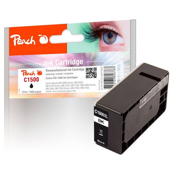 Cartridge Peach Canon PGI-1500XL,1685 strán čierna

