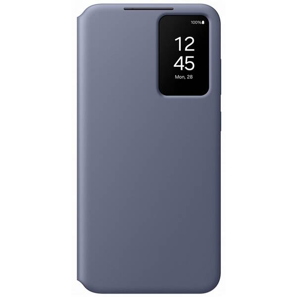 Puzdro na mobil flipové Samsung Smart View na Galaxy S24+ fialové


