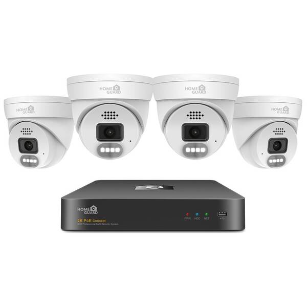 Kamerový systém iGET HOMEGUARD HGNVK84804 (NVR + 4x kamera) biely

