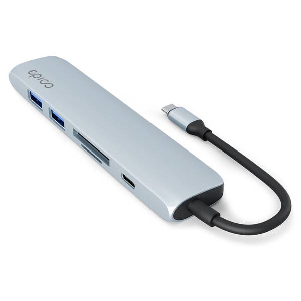 USB Hub Epico 6in1 Aluminium Hub 8K with USB-C 

