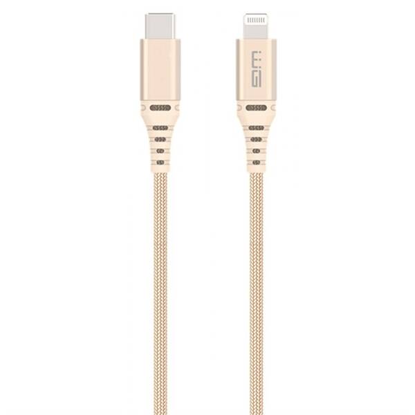 Kábel WG USB-C/Lightning, MFi, 1m zlatý

