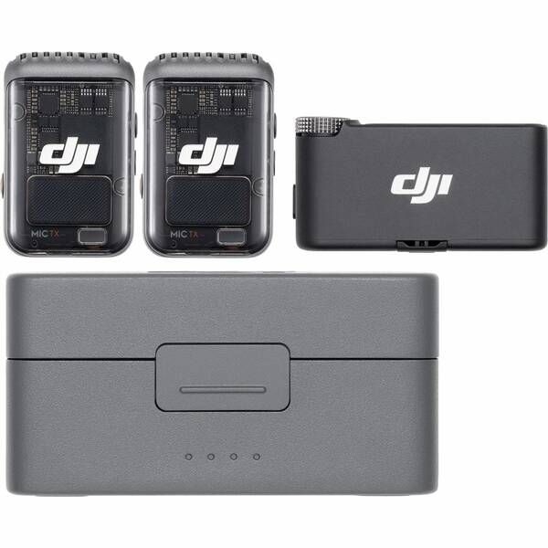 Mikrofón DJI Mic 2 (2 TX + 1 RX + Charging Case) čierny

