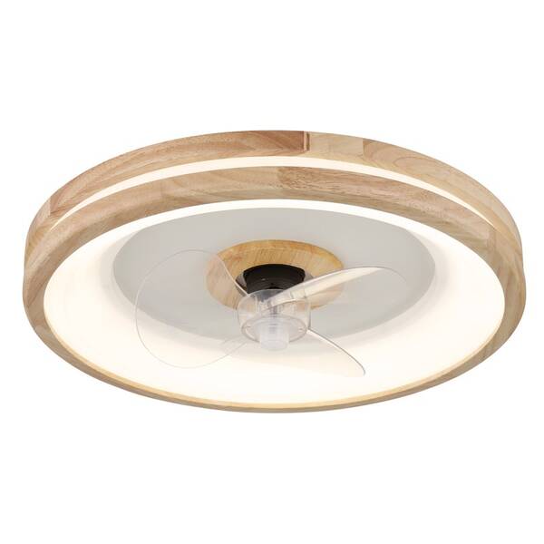 LED stropné svietidlo GLOBO GATIAN 03650, s ventilátorom drevené

