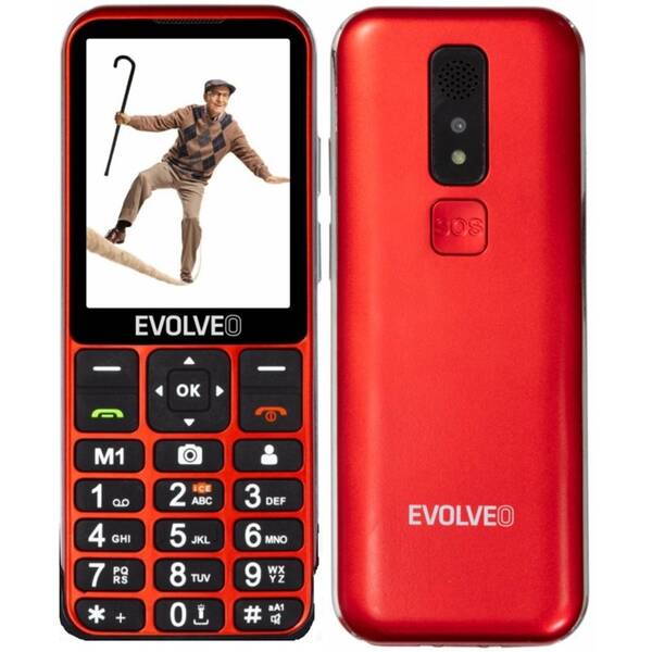 Mobilný telefón Evolveo EasyPhone LT - seniorský červený

