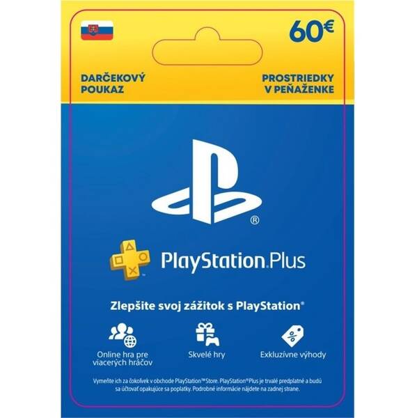  Sony PlayStation Store SK - elektronická peňaženka 60 EUR 

