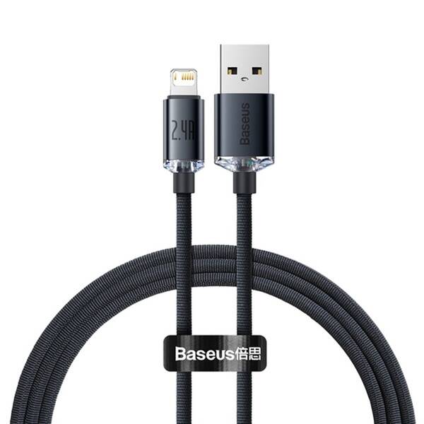 Kábel Baseus USB/L 2,4A 1,2M BK 

