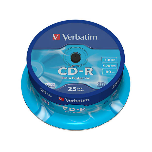 Disk Verbatim CD-R DL 700MB/80min, 52x, 25-cake 


