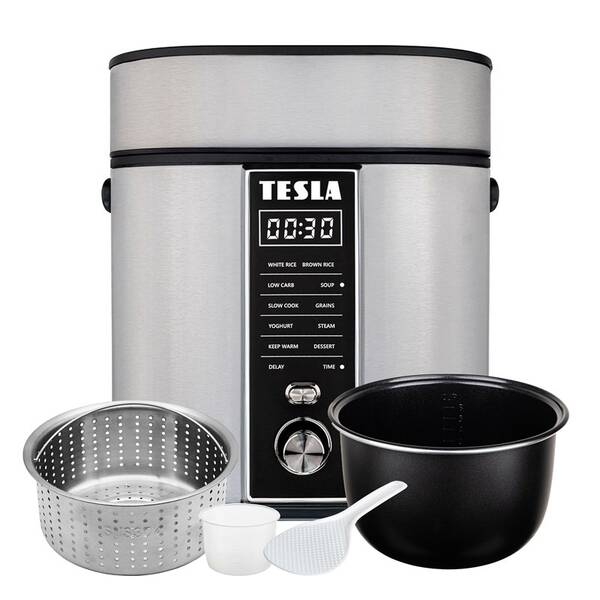 Multifunkčný ryžovar Tesla RC400 Low Carb strieborný

