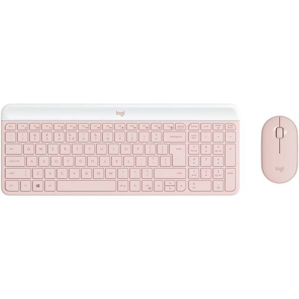 Klávesnica s myšou Logitech MK470 Slim, US ružová

