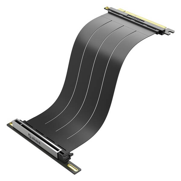 Kábel AKASA RISER BLACK x3 Mark V, PCIe 5.0 x16 Riser Cable 128 GB/s čierny


