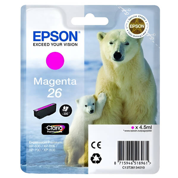 Cartridge Epson 26, 300 strán 

