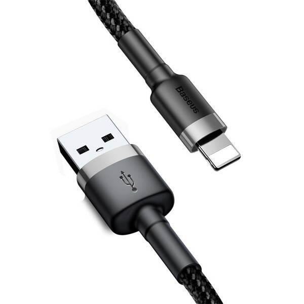 Kábel Baseus Cafule USB/Lightning, 1m čierny/sivý

