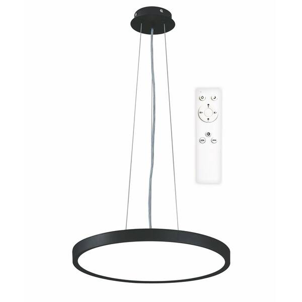 Závesné svietidlo Top Light Revit 40CZ RC, s diaľkovým ovládačom, 36W, 3600lm, stmievanie, pamäť, priemer 40cm, výška 120cm, čierne

