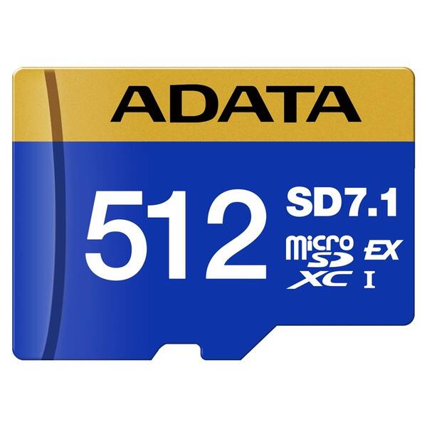Pamäťová karta ADATA Premier Extreme MicroSDXC 512GB SD7.1, U3 (800R/700W) modrá

