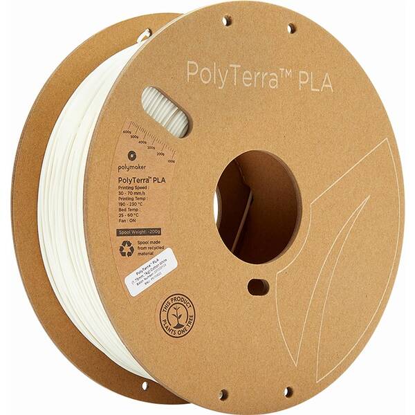 Tlačová struna (filament) Polymaker PolyTerra PLA, 1,75 mm, 1 kg - Cotton White 

