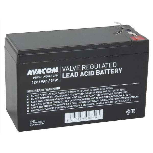 Olovený akumulátor Avacom 12V 9Ah F2 HighRate 

