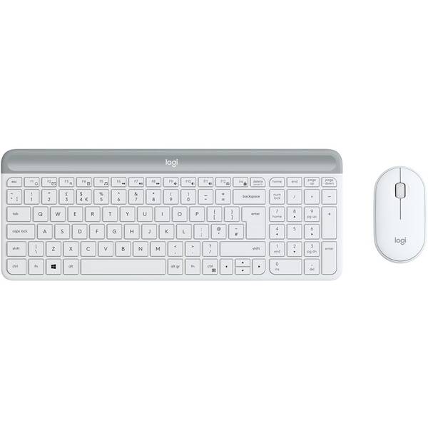 Klávesnica s myšou Logitech MK470 Slim, US biela

