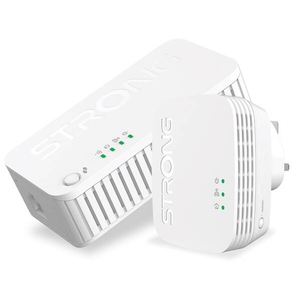 Sieťový rozvod LAN po 230V Strong Wi-Fi 1000 DUO MINI, 2 jednotky biely

