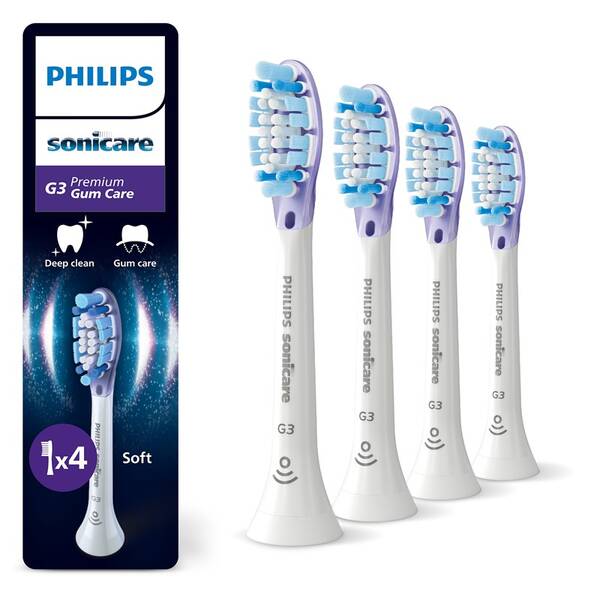 Náhradné hlavice Philips HX9054/87 (4 ks) biela

