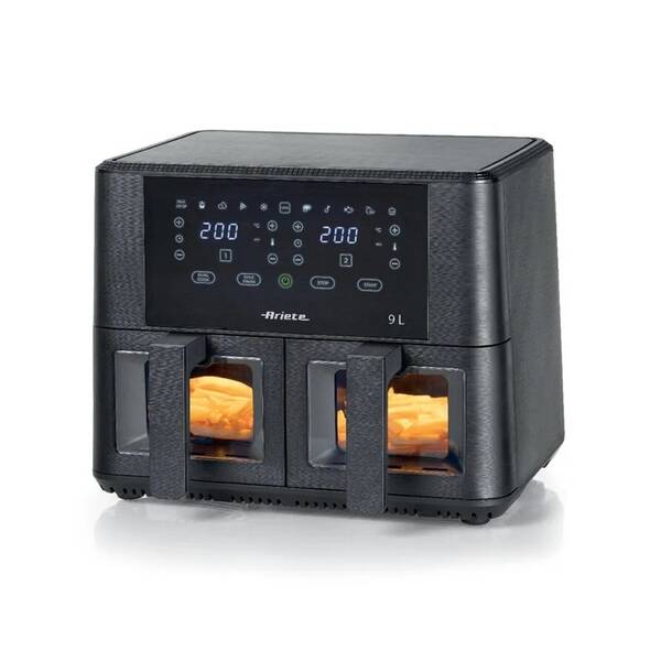 Fritéza teplovzdušná Ariete Air Fryer 4631 Double, 9 l čierna

