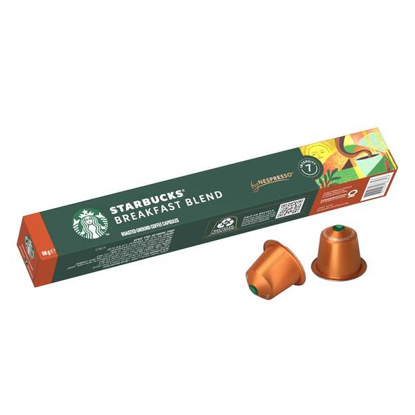 Kapsuly pre espressá Starbucks Breakfast Blend by NESPRESSO® Medium Roast (10 ks) 

