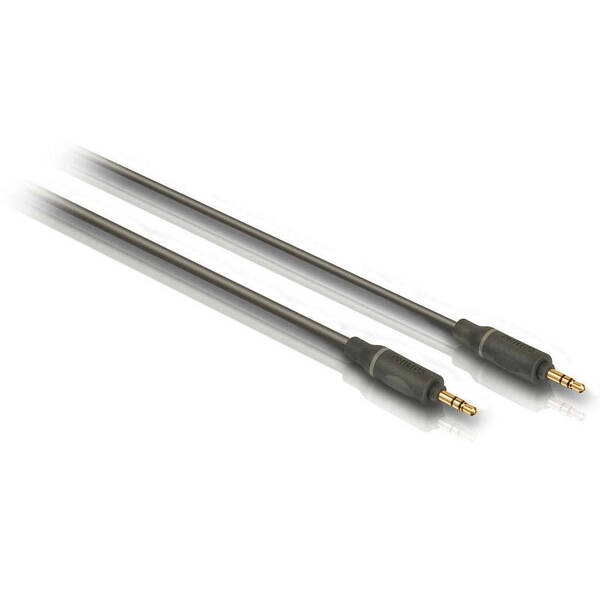 Kábel Philips Jack 3,5mm, prepojovací, 1,5m čierny

