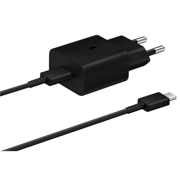 Nabíjačka do siete Samsung USB-C 15W + USB-C kábel čierna

