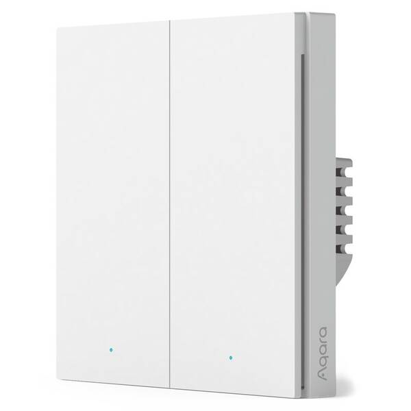 Vypínač Aqara Smart Wall Switch H1 EU (No Neutral, Double Rocker) biely

