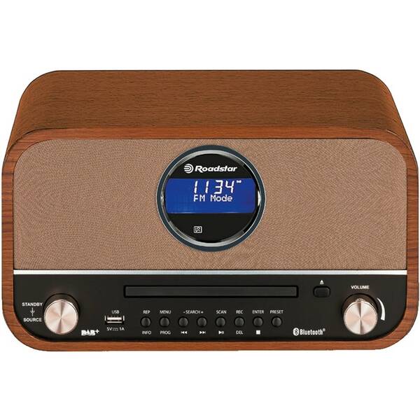 Rádioprijímač s DAB+ Roadstar HRA-1782D+BT drevený

