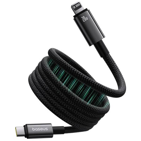 Kábel Baseus Tungsten USB-C/Lightning, 20W, 1m čierny


