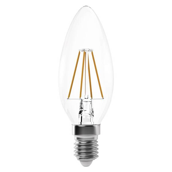 LED žiarovka EMOS Filament, sviečka, 3,4W, E14, neutrálna biela 


