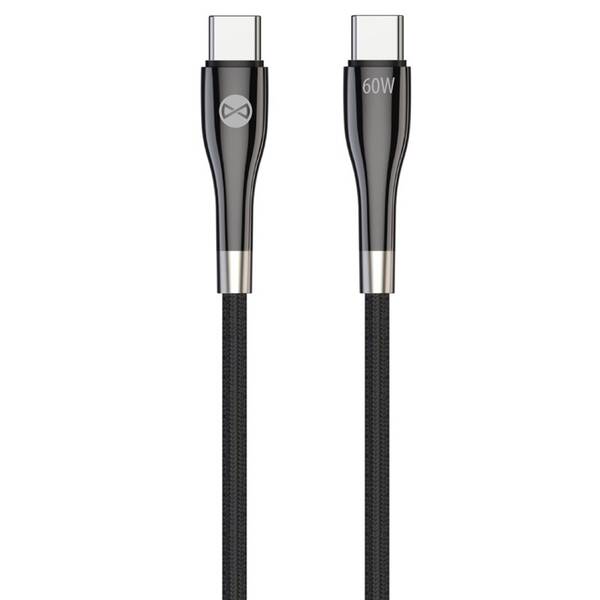 Kábel Forever Sleek USB-C/USB-C, 60 W, 1 m čierny

