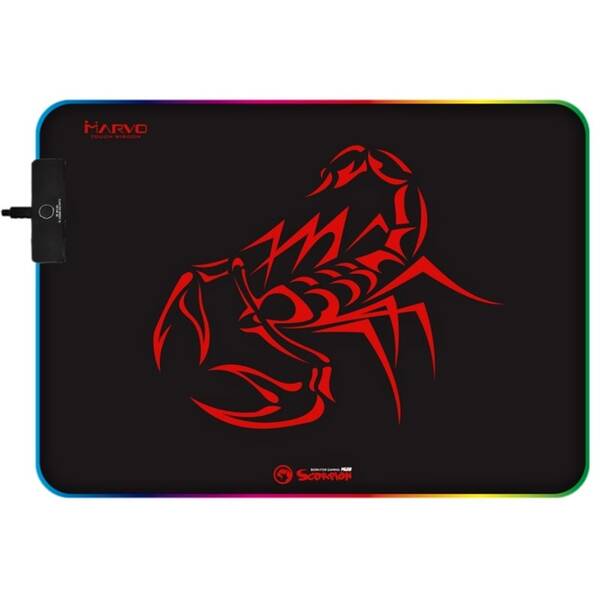 Podložka pod myš Marvo MG8, RGB, 35 x 25 cm čierna

