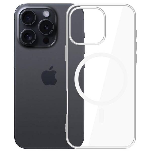 Kryt na mobil 3mk Clear MagCase na Apple iPhone 16 Pro priehľadný

