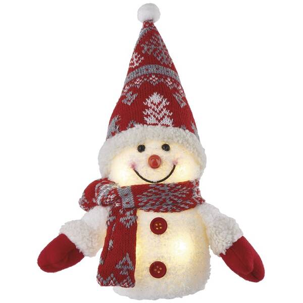 LED dekorácie EMOS vianočný snehuliak, 25 cm, 3x AA, vnútorné, teplá biela 

