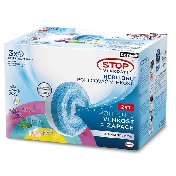 Náhradná náplň do pohlcovača vlhkosti Ceresit 3X450 g 

