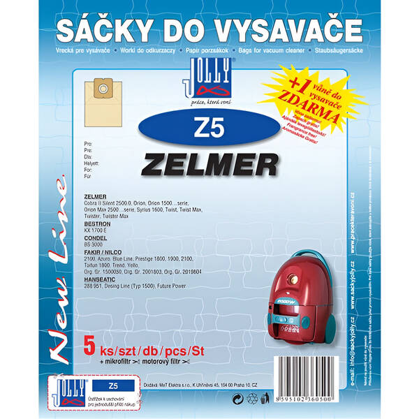 Vrecká pre vysávače Jolly Z 5 (5 ks) 

