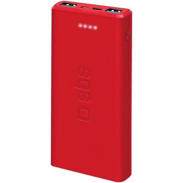Powerbank SBS 2XUSB 2,1A 10K RED 

