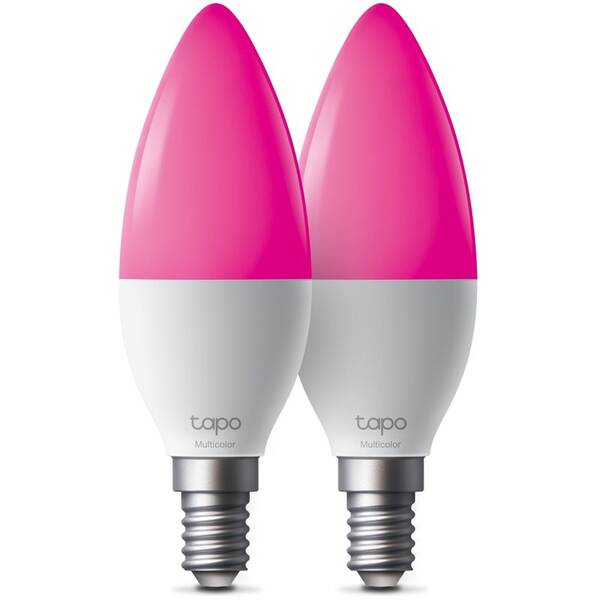 Inteligentná žiarovka TP-Link Tapo L430C Smart Wi-Fi, E14, 4,8 W, viacfarebná, 2 ks 

