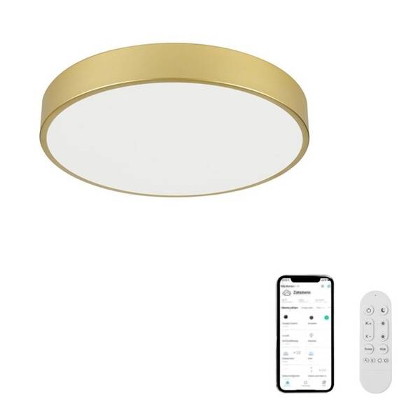 LED stropné svietidlo IMMAX NEO LITE SEMPLICU, 36W, BEACON, Wi-Fi, TUYA, priem. 40cm zlaté

