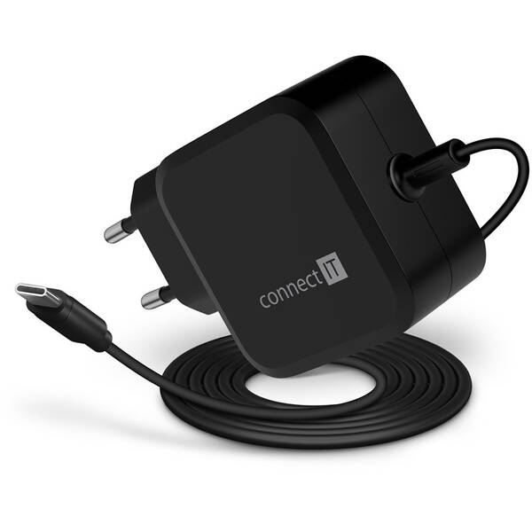 Sieťový adaptér Connect IT C-Power Mini univerzálna pre notebooky USB-C, PD 67 W 

