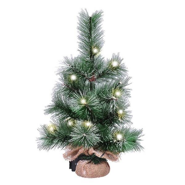 Vianočný stromček Solight 45cm, 15LED, 3x AA, IP44, časovač 

