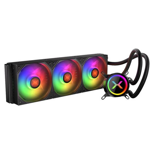 Vodný chladič KRUX HydroX 360 ARGB čierny

