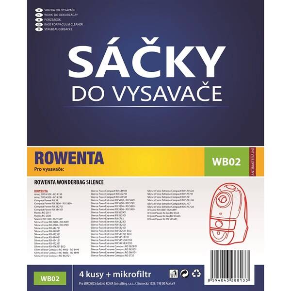 Vrecká pre vysávače Koma WB02 (4 ks) 

