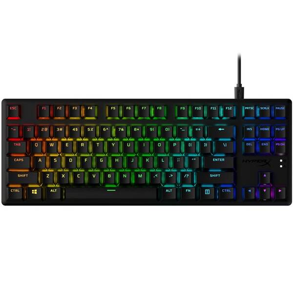 Klávesnica HyperX Alloy Origins Core PBT Aqua - US čierna

