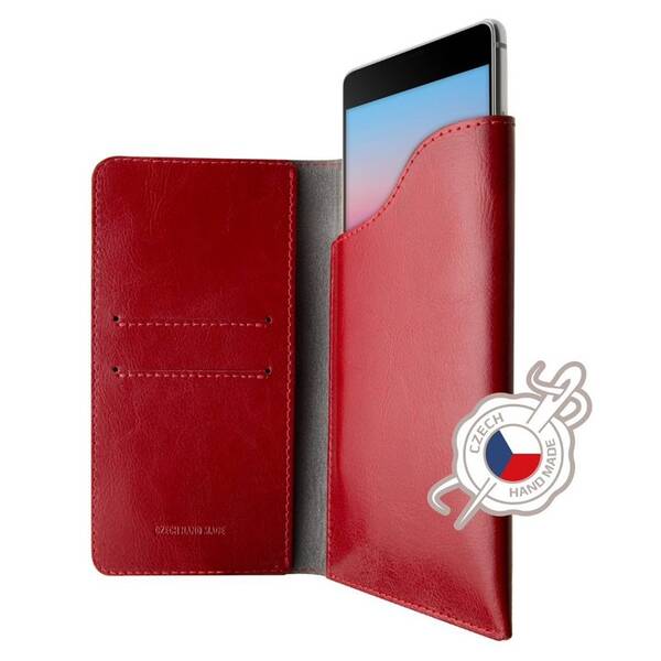 Puzdro na mobil flipové FIXED Pocket Book na Apple iPhone 6/6s/7/8/SE (2020) červené

