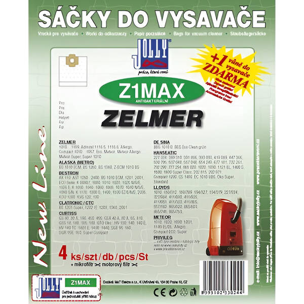 Vrecká pre vysávače Jolly MAX Z 1 (4 ks) 

