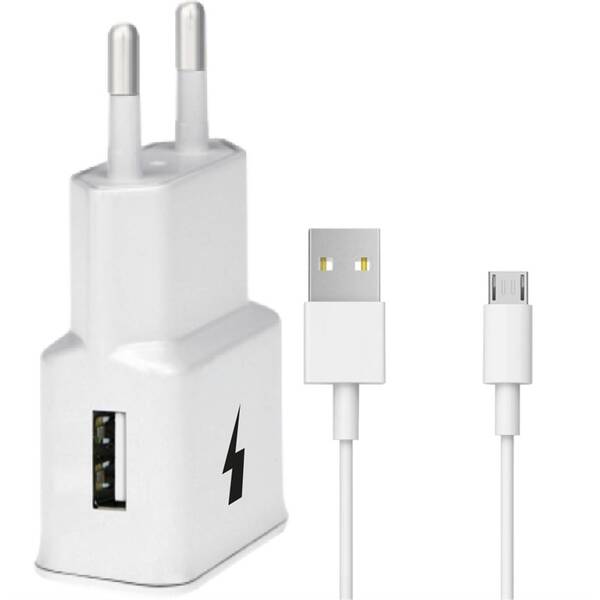 Nabíjačka do siete WG 1xUSB, QC 3.0 + Micro USB kabel biela


