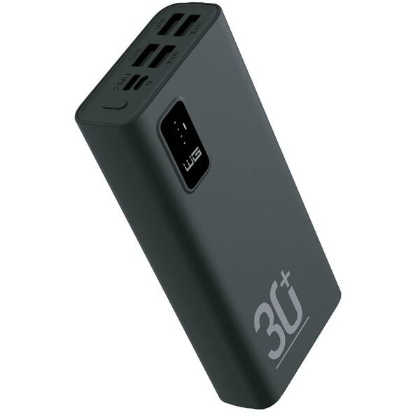 Powerbank WG Veronika 30000 mAh, USB-C PD 20W čierny

