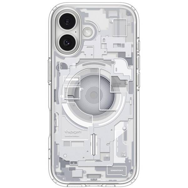 Kryt na mobil Spigen Ultra Hybrid MagSafe Zero One na Apple iPhone 17 biely/priehľadný

